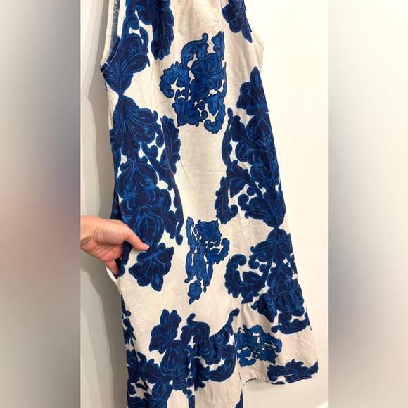 Italian LUNGO L’ARNO Baroque Dress Linen Cotton Blend, Size Small - Picture 4 of 7